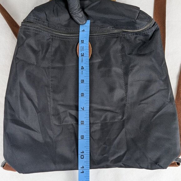 Longchamp Le Pliage Tote Bag Black Nylon Foldable Backpack - Picture 14 of 16